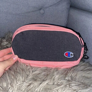 Champion Signal Adjustable Waist Fanny Hip Bag Pink Grey